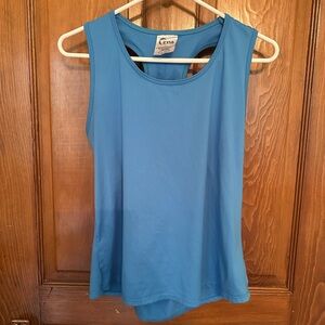 ZYIA  Blue Open Back Vented Tank Top - Women